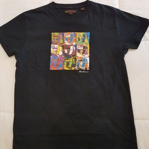 Ben Sherman Men's Black T-Shirt Modern Design Med.